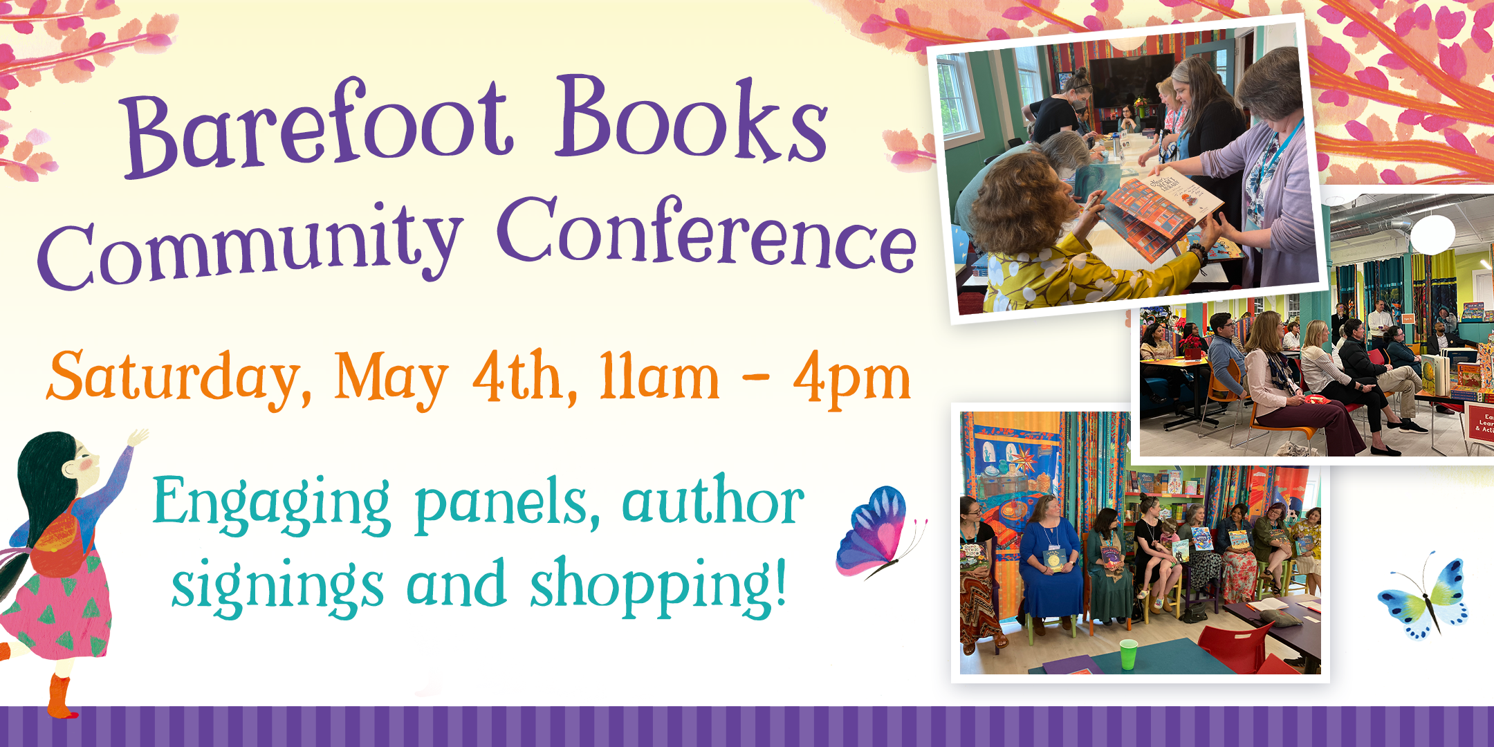 Saturday, May 4th, 11am-4pm. Engaging panels, author signings, and shopping!