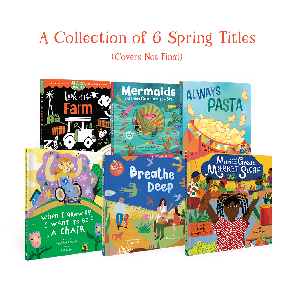 Set of 6 upcoming Barefoot Books for Spring 2026