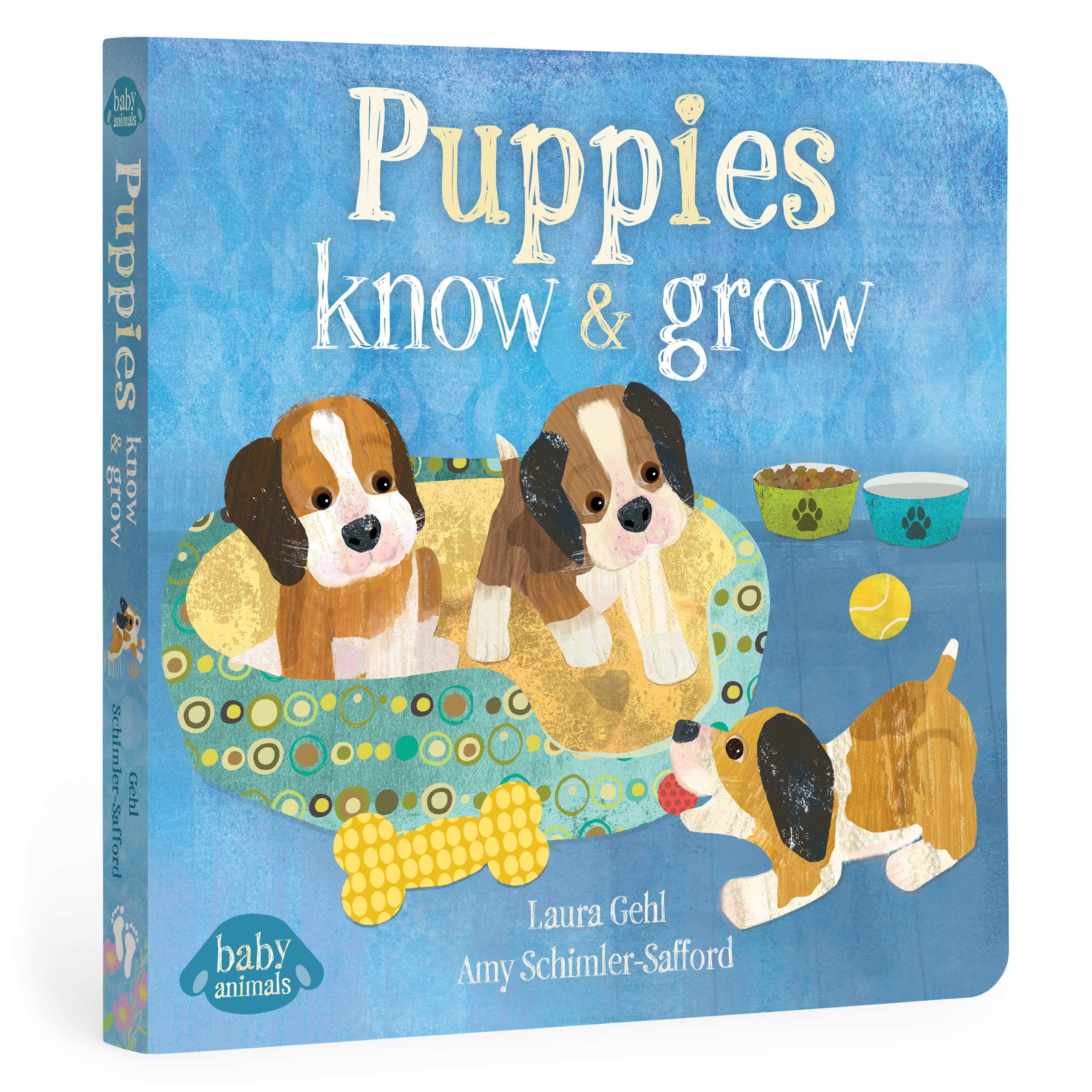 3D cover of children's book, Puppies Know and Grow