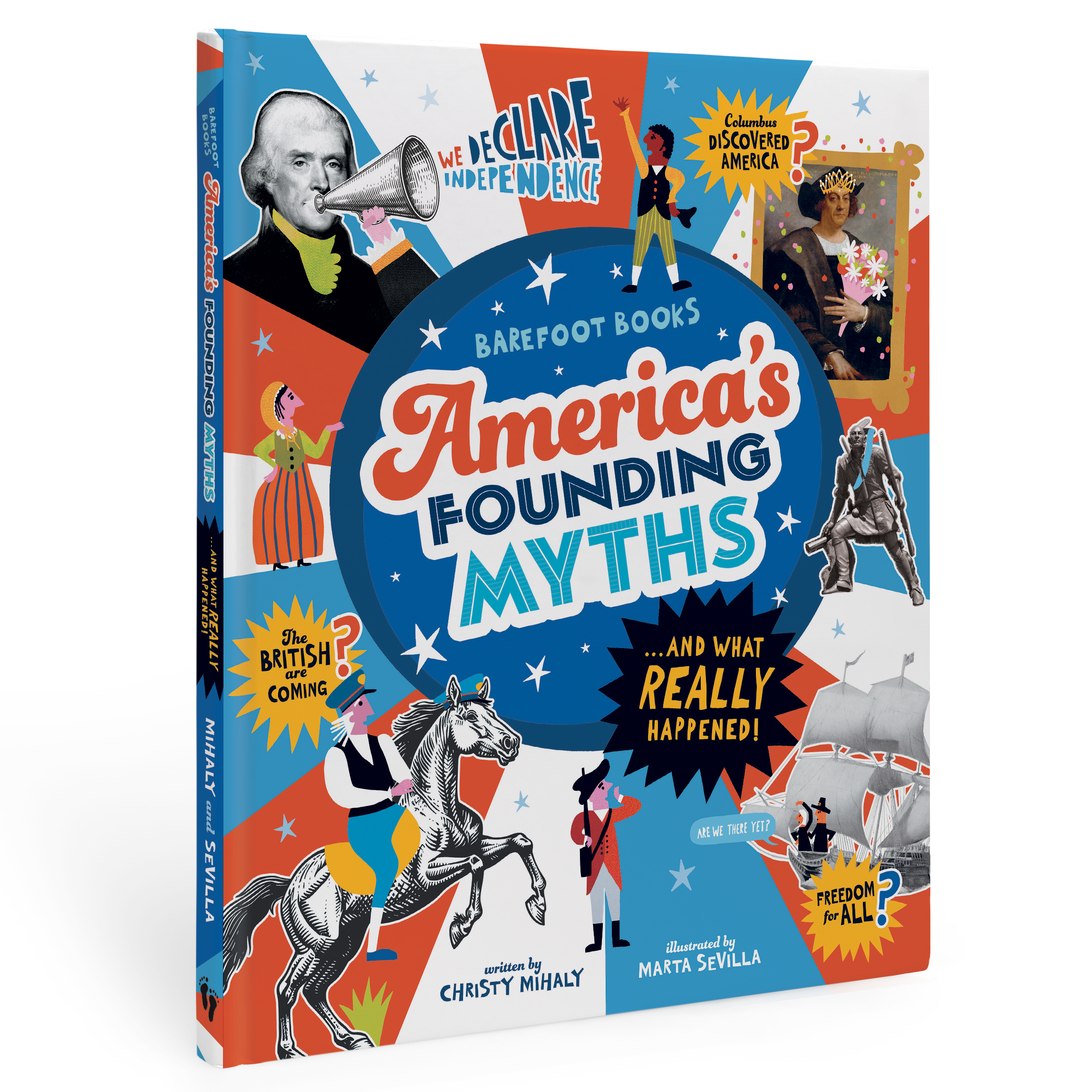 2D cover of book Barefoot Books America's Founding Myths: ...And What REALLY Happened