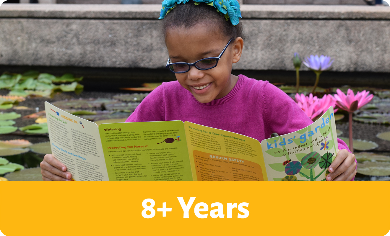 Explore books for ages 8+ years! Click to learn more.