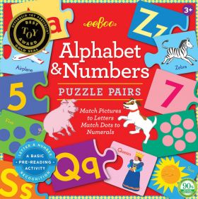 Alphabet and Numbers Puzzle Pairs