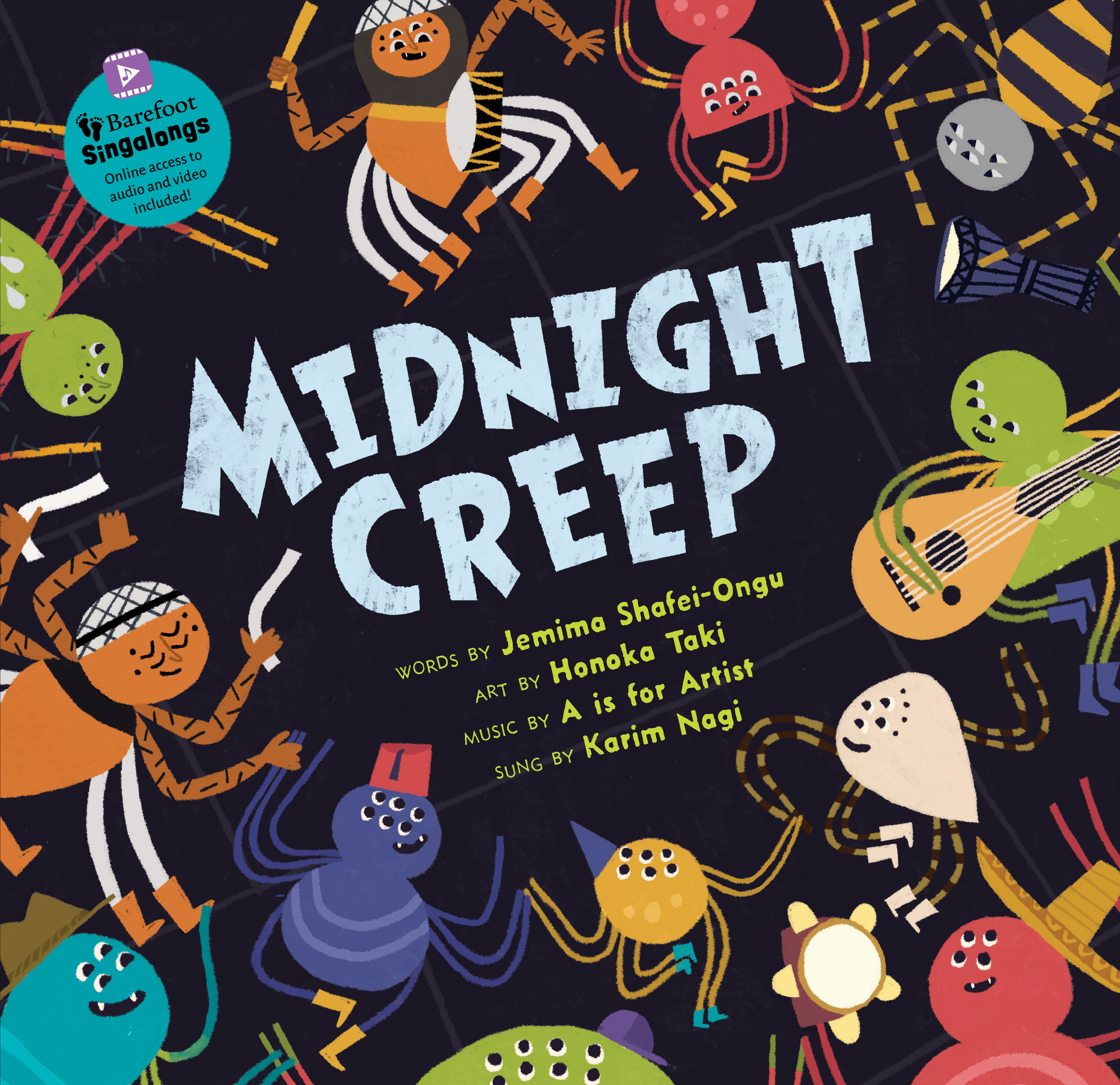 Front cover of Midnight Creep by Jemima Shafei-Ongu, illustrated by Honoka Taki